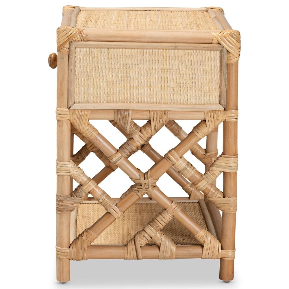 Baxton Studio Camara 1-Drawer Nightstand in Natural Brown, , large