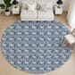 Dalyn Rug Company Soft Essentials Chevron Denim 8" Round Area Rug, , large