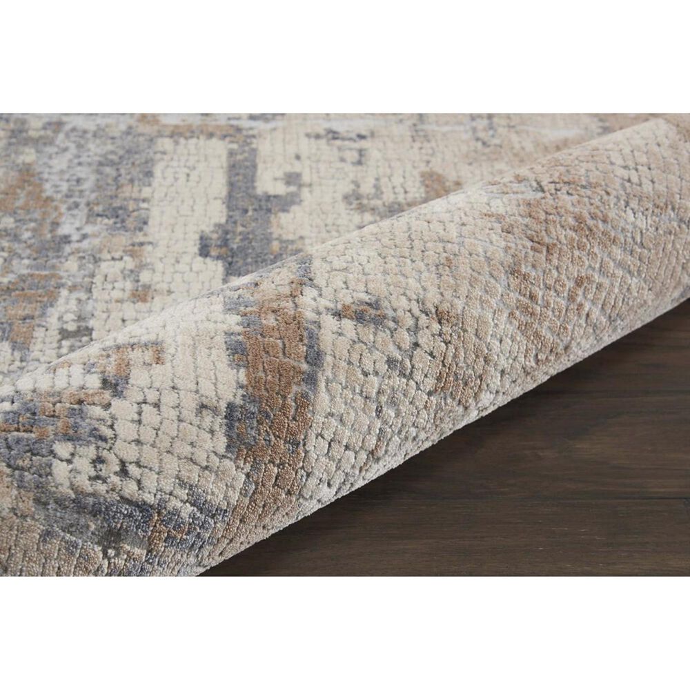 Nourison Rustic Textures RUS06 2&#39;2&quot; x 7&#39;6&quot; Beige and Grey Runner, , large
