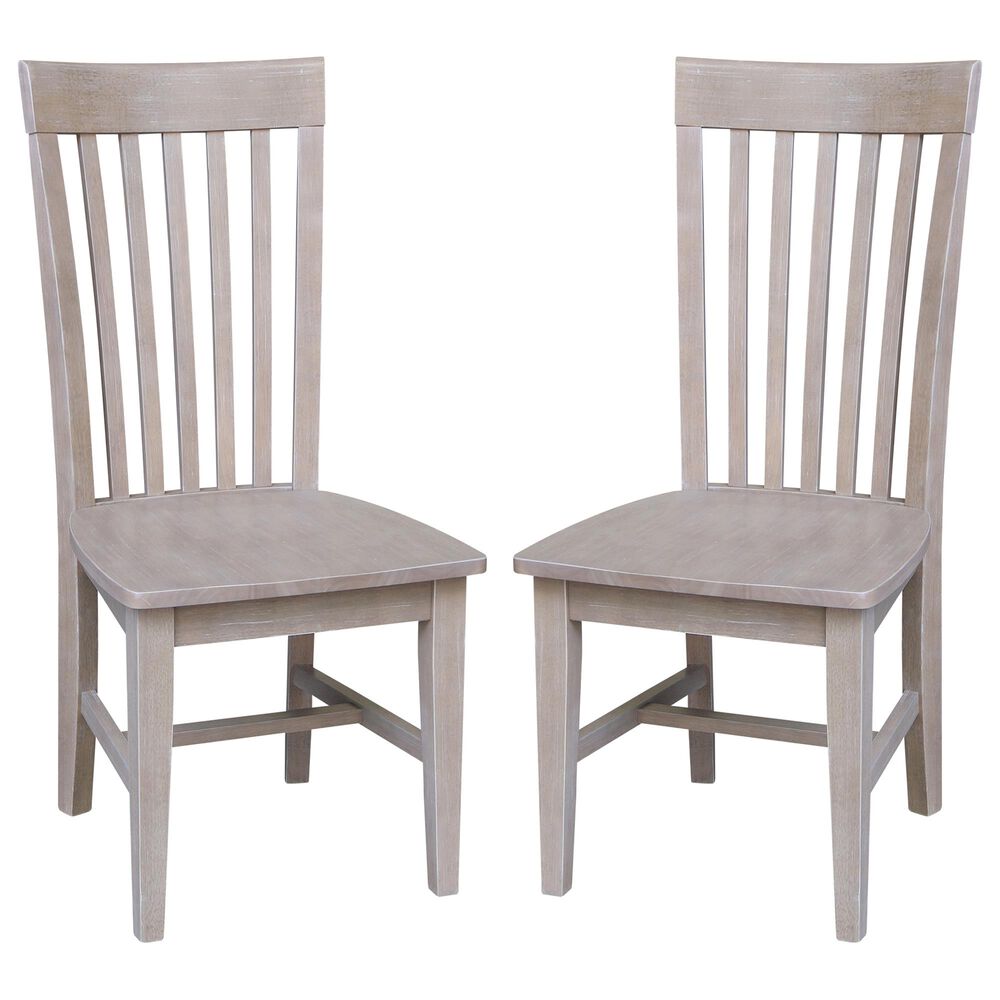 International Concepts Mission Chair in Washed Gray Taupe (Set of 2), , large