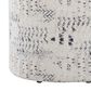 LumiSource Tahoe 18" Aztec Storage Ottoman in Ivory, , large