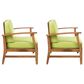 Hearth and Haven Perla Outdoor Club Chair with Cushions in Green (Set of 2), , large
