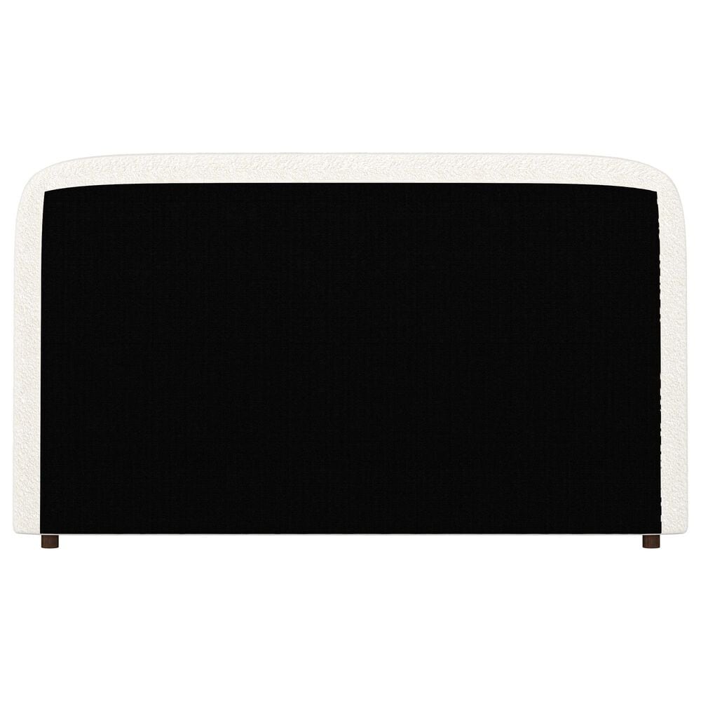 Richlands Furniture Belleville Queen Upholstered Platform Wingback Bed in Cream, , large
