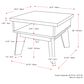 CorLiving Hollywood Side Table with Shelf in Dark Grey, , large