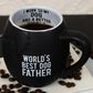 Pavilion World"s Best Dog Father 20 Oz Embossed Mug in Black and White, , large