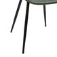 LumiSource Durango Side Chair with Green Upholstered in Black (Set of 2), , large