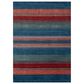 RIZZY Spectrum Dark Blue, Green, Red, Rust and Ivory 2"6" x 10" Runner, , large