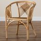 Baxton Studio Kagama Arm Chair in Natural Brown, , large