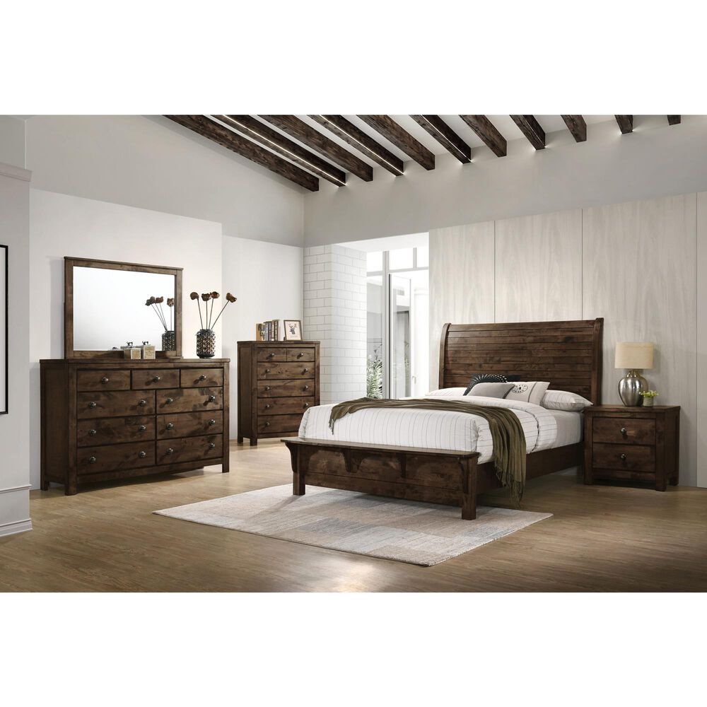 New Heritage Design Blue Ridge King Bed in Rustic Gray, , large