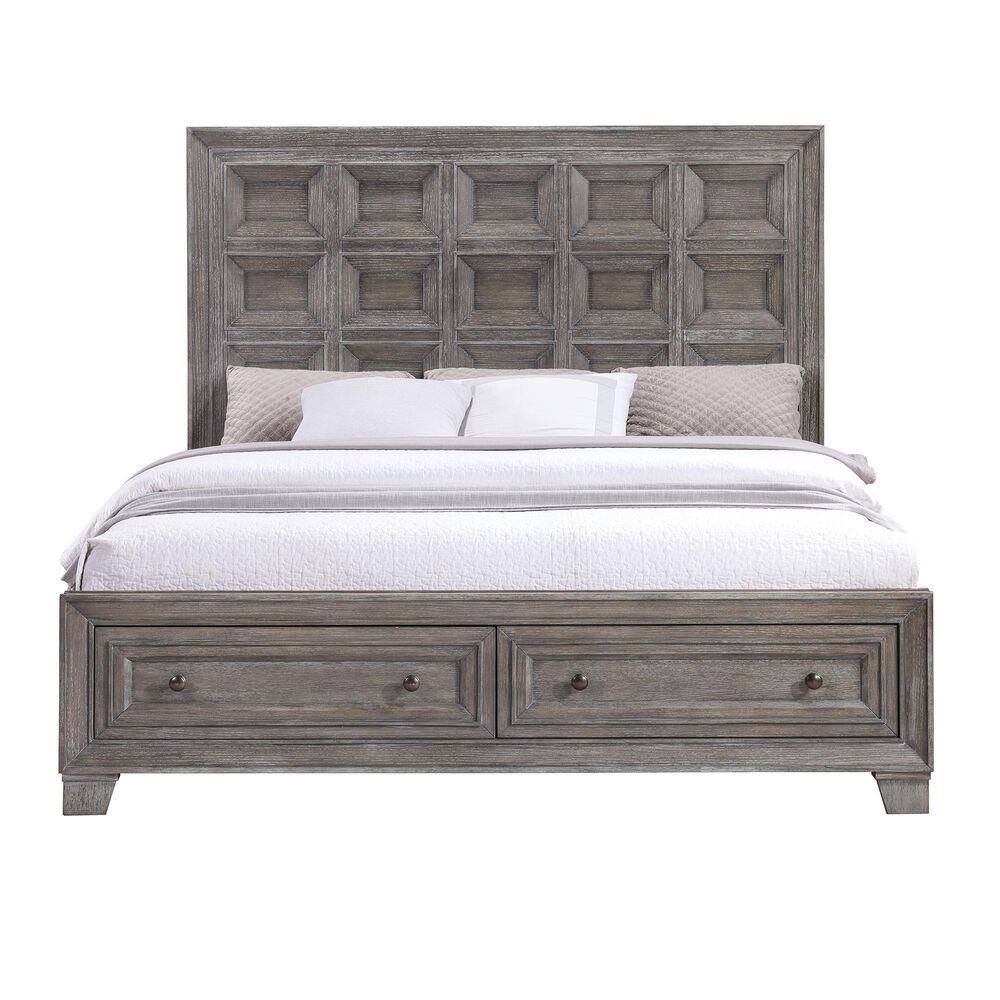 Davis International Traditional King Panel Bed in Gray, , large
