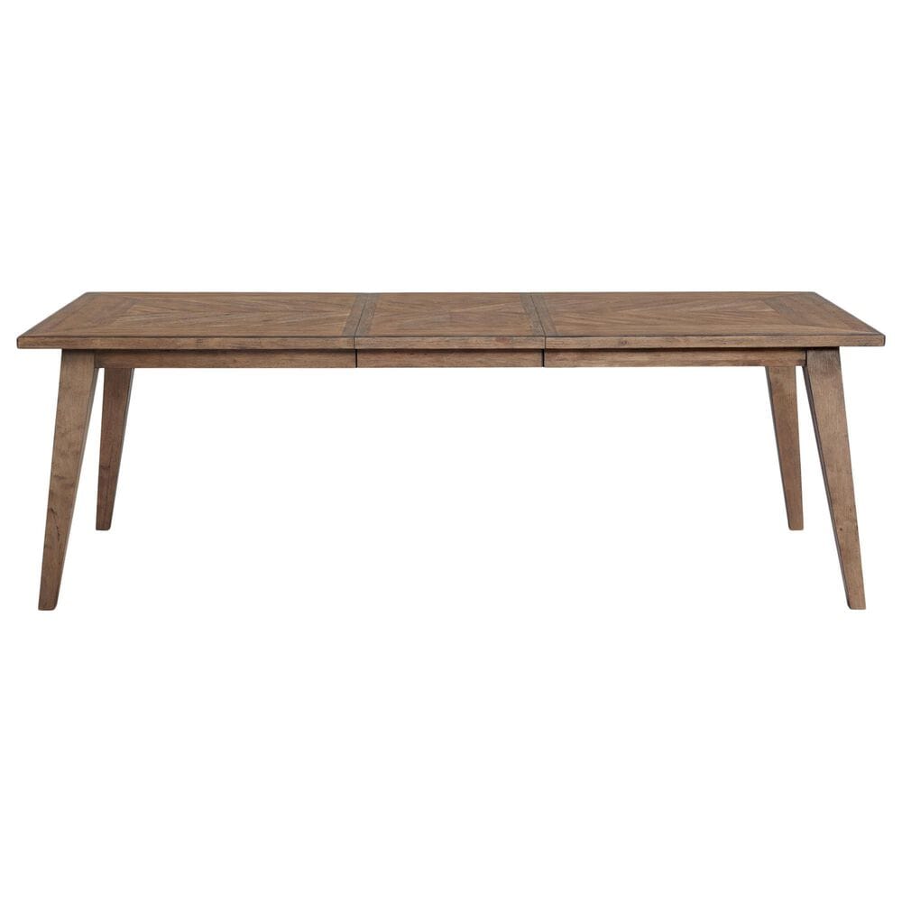 Hawthorne Furniture Oslo Dining Table in Weathered Chestnut with 24 Inch Self-Storing Leaf, , large