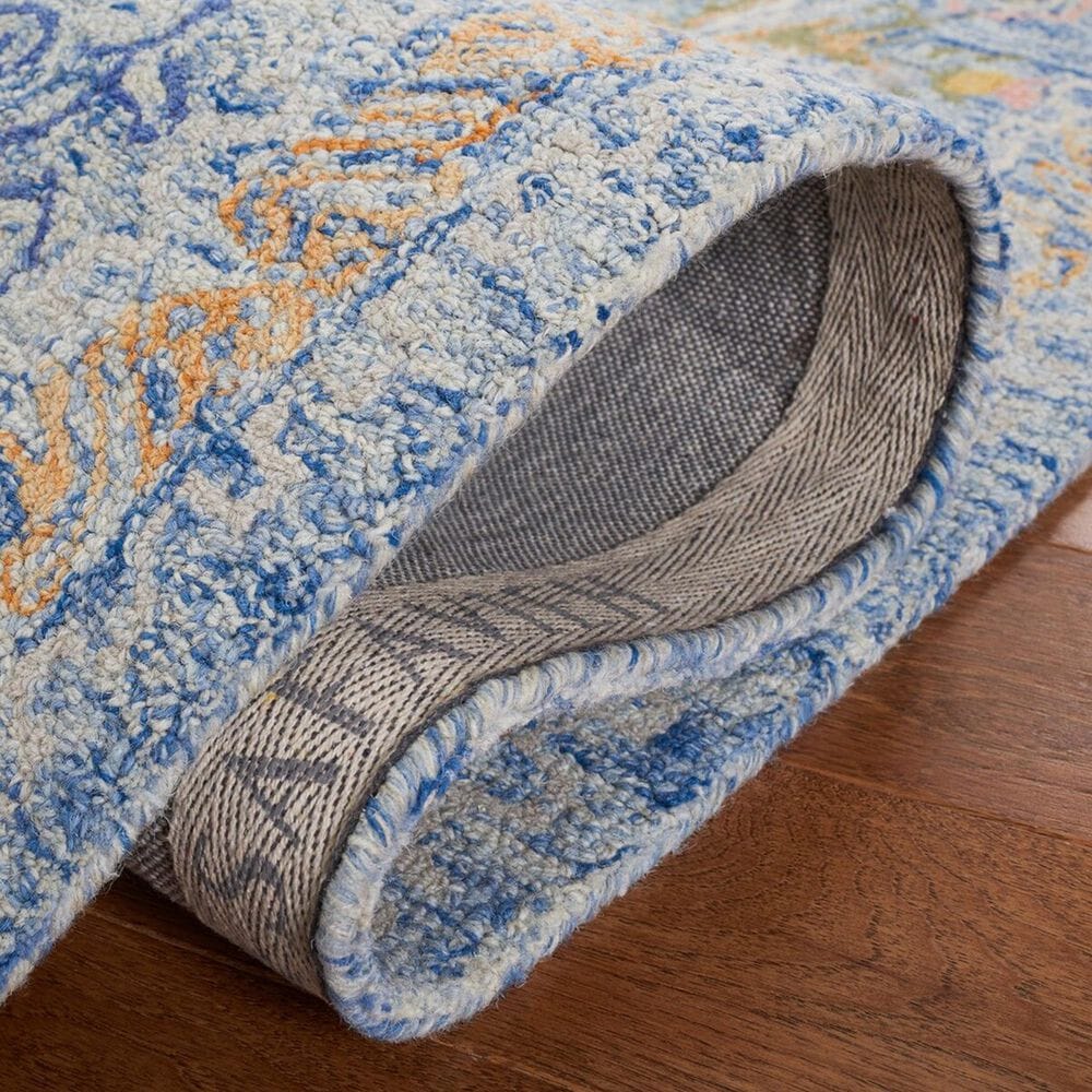 Safavieh Micro-Loop Oriental 2&#39;3&quot; x 7&#39; Blue and Green Runner, , large