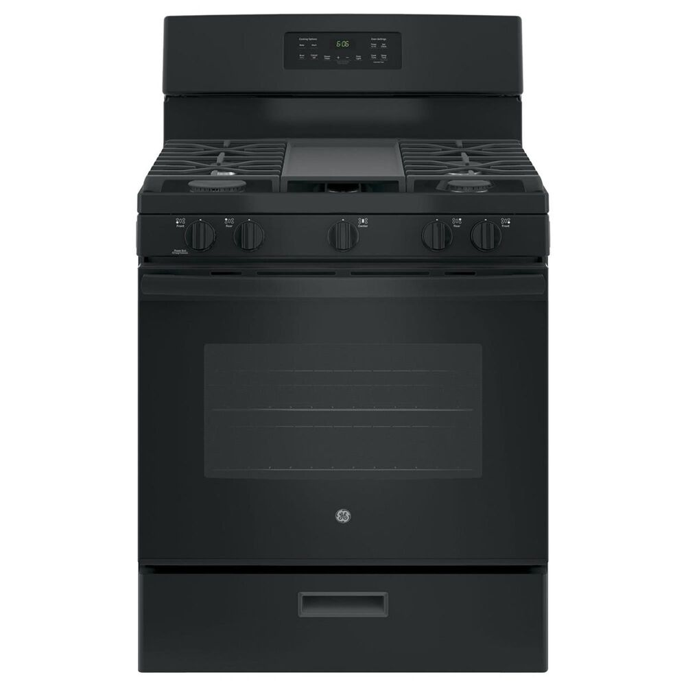 GE Appliances 5.0 Cu. Ft. Freestanding Gas Range in Black, , large