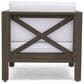 Hearth and Haven Brava Outdoor Club Chair with White Cushion in Grey, , large