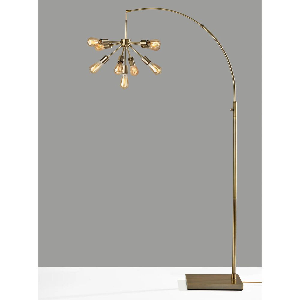37B Sputnik Arc Lamp in Antique Brass, , large