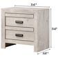 Crown Mark Valor 2-Drawer Nightstand in Light Gray, , large