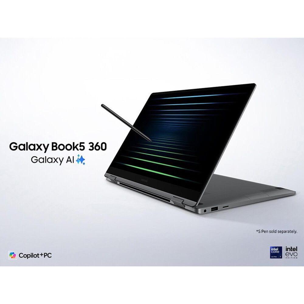 Samsung Galaxy Book5 360 15.6&quot; 2-in-1 Laptop | Intel Core Ultra 7 256V - 16GB RAM - Intel ARC Graphics - 512GB SSD in Gray, , large