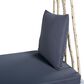 Hearth and Haven Topmax Outdoor Hanging Porch Swing Bench with Dark Gray Cushion in White, , large