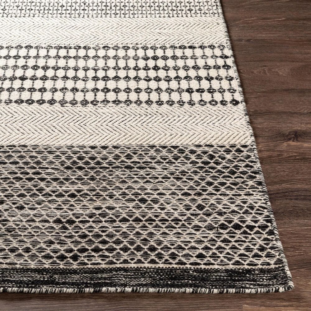 Surya Mardin 8&#39;10&quot; x 12&#39; Black and Beige Area Rug, , large