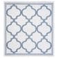 Safavieh Bermuda 6"7" Square Ivory and Charcoal Indoor/Outdoor Area Performance Rug, , large
