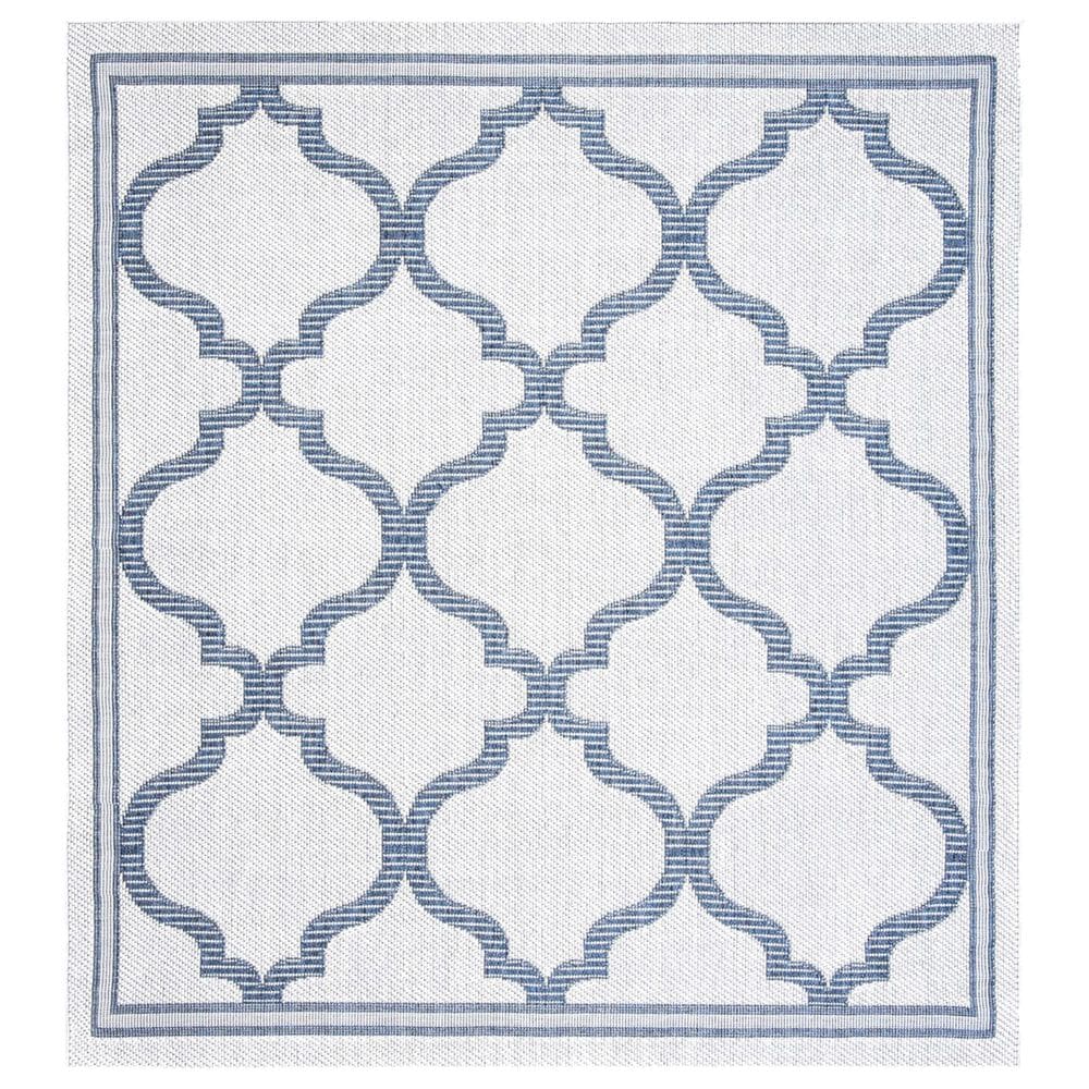 Safavieh Bermuda 6"7" Square Ivory and Charcoal Indoor/Outdoor Area Performance Rug, , large
