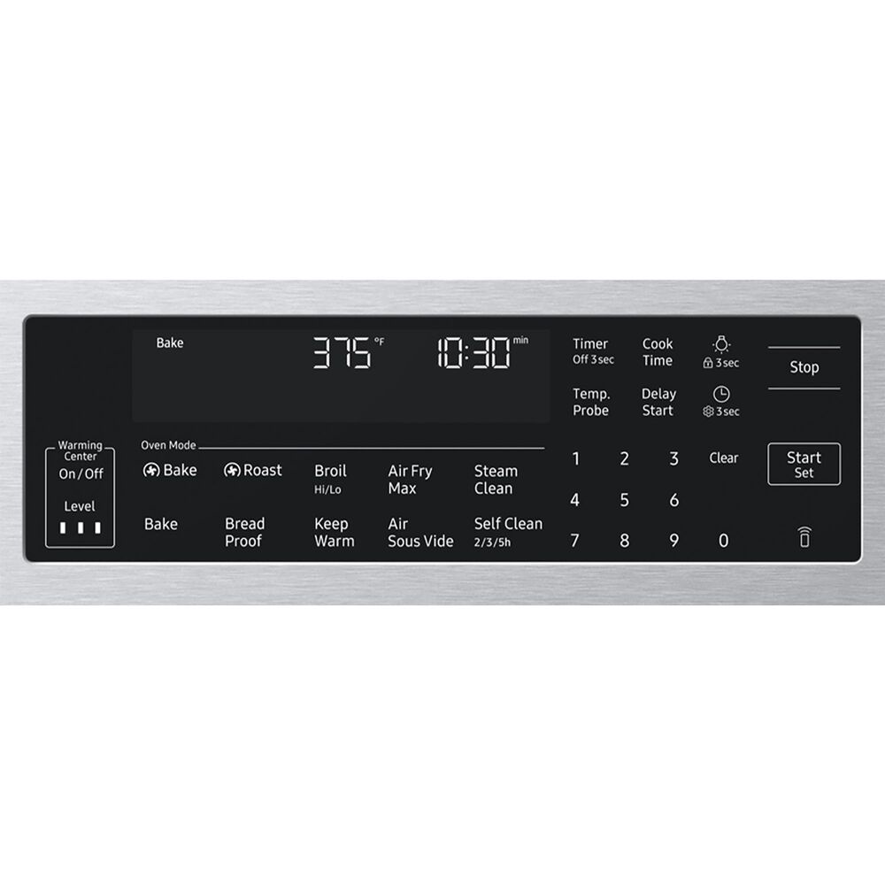 Samsung Bespoke 6.3 Cu. Ft. Smart Slide-In Electric Range with Illuminated Precision Knobs in Stainless Steel, , large