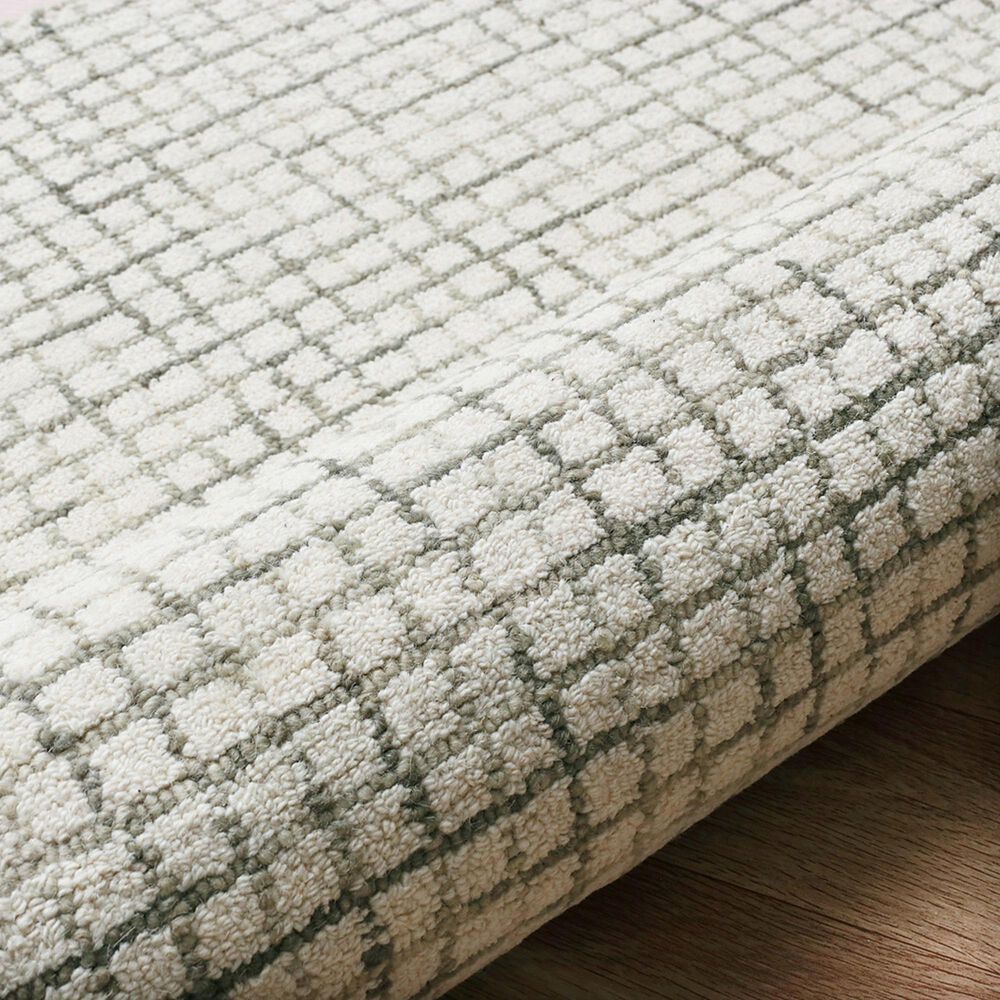 L&amp;R Resources Criss Cross Silver and Ivory 5' x 7'9" Area Rug, , large