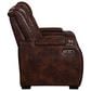 New Heritage Design Chester Power Reclining Loveseat in Brown, , large