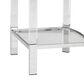 Ashley Chaseton Accent Table in Clear and Silver, , large