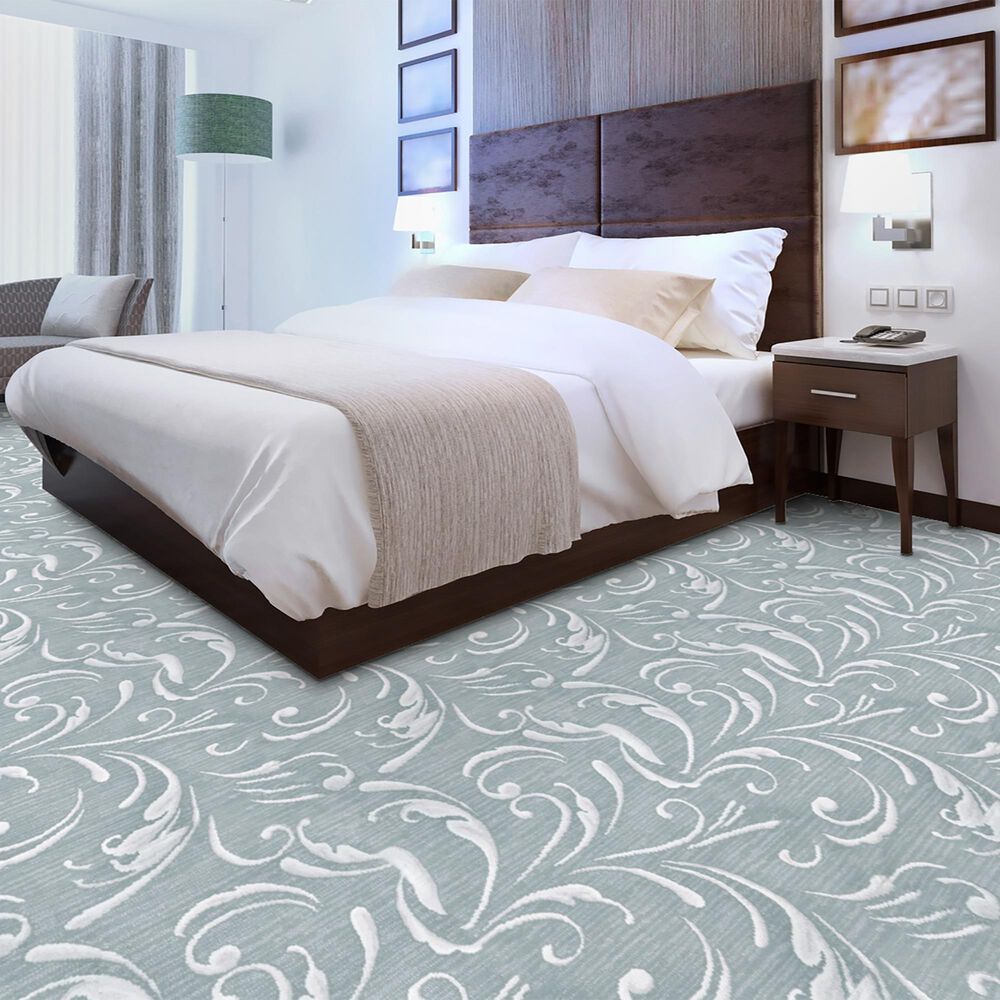 Stanton Divine Design Filigree Carpet in Aquamarine, , large