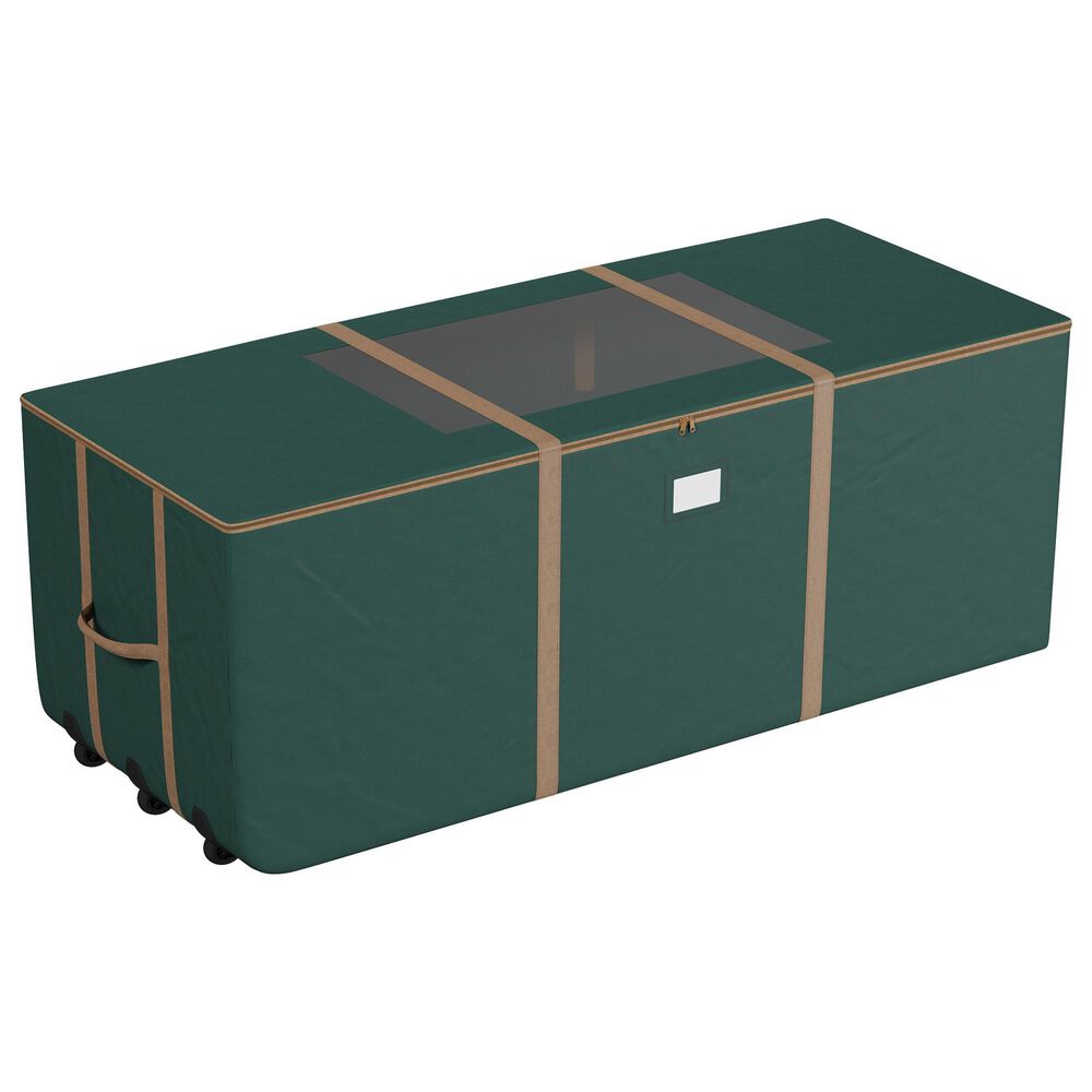 Timberlake 12&#39; Rolling Christmas Tree Storage Bag in Green and Gold, , large