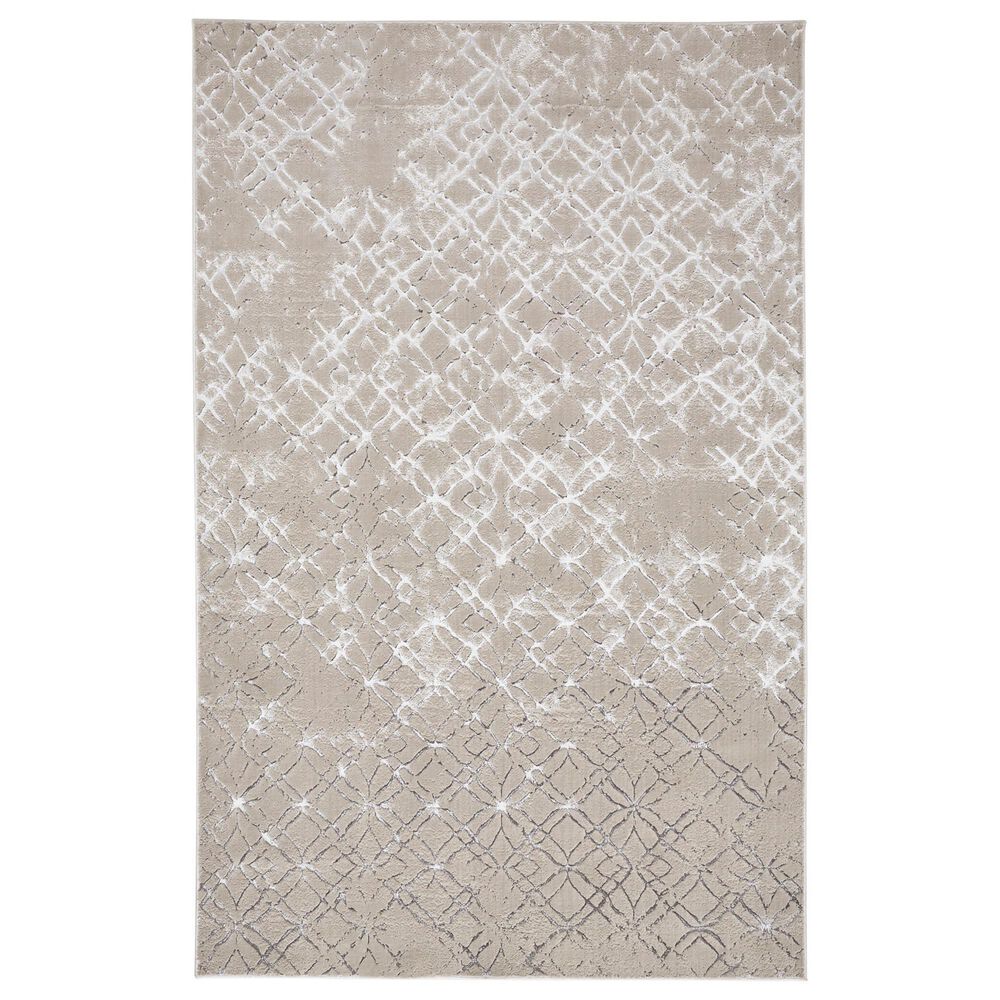 Feizy Micah Beige and Silver 3"11" x 6" Area Rug, , large