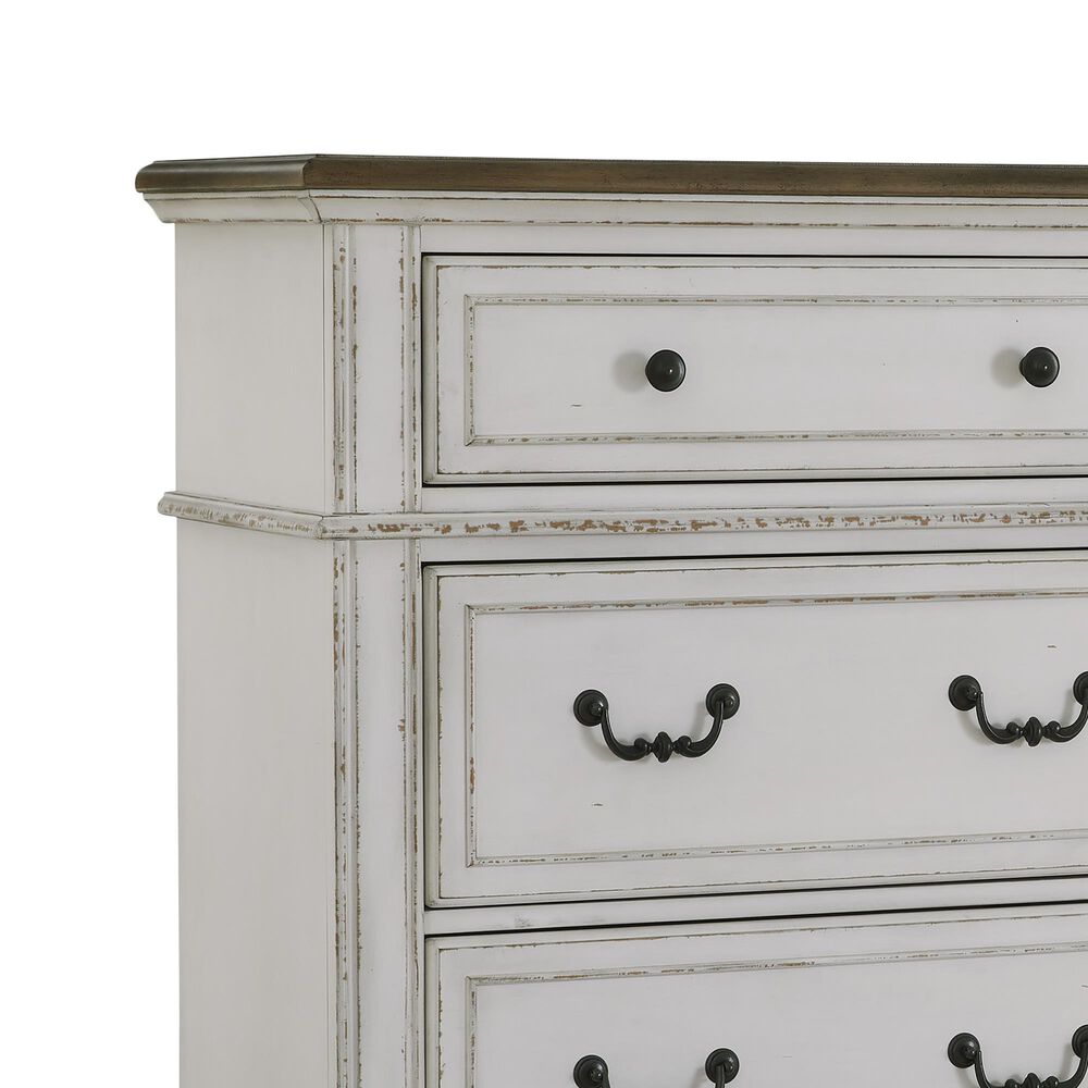 Ashley Blendon 6-Drawer Dresser in Chipped White and Brown, , large
