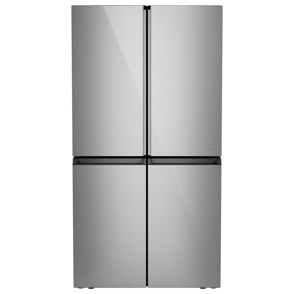 GE Appliances 22.9 Cu. Ft. Smart Counter-Depth Quad-Door Refrigerator in Platinum Glass, , large