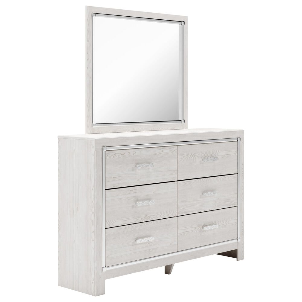 Ashley Altyra 5 Piece Twin Panel Bedroom Set in White with LED Headboard, , large