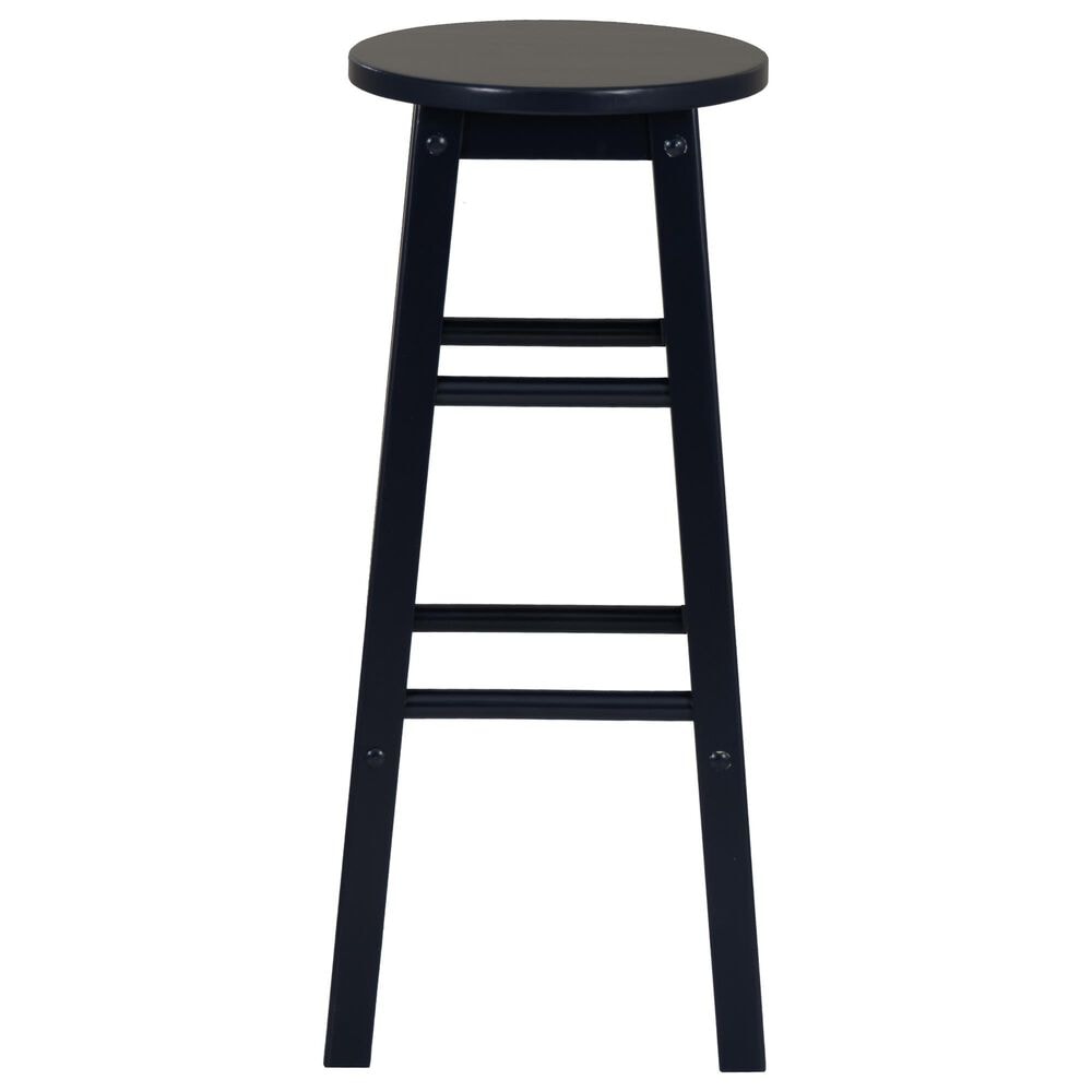 Linon Home Decor Abby 29" Bar Stool in Navy, , large
