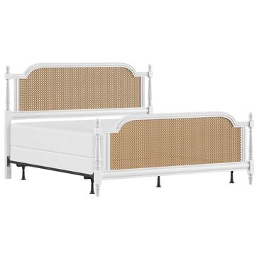 Richlands Furniture Melanie King Poster Panel Wood Bed in White, , large