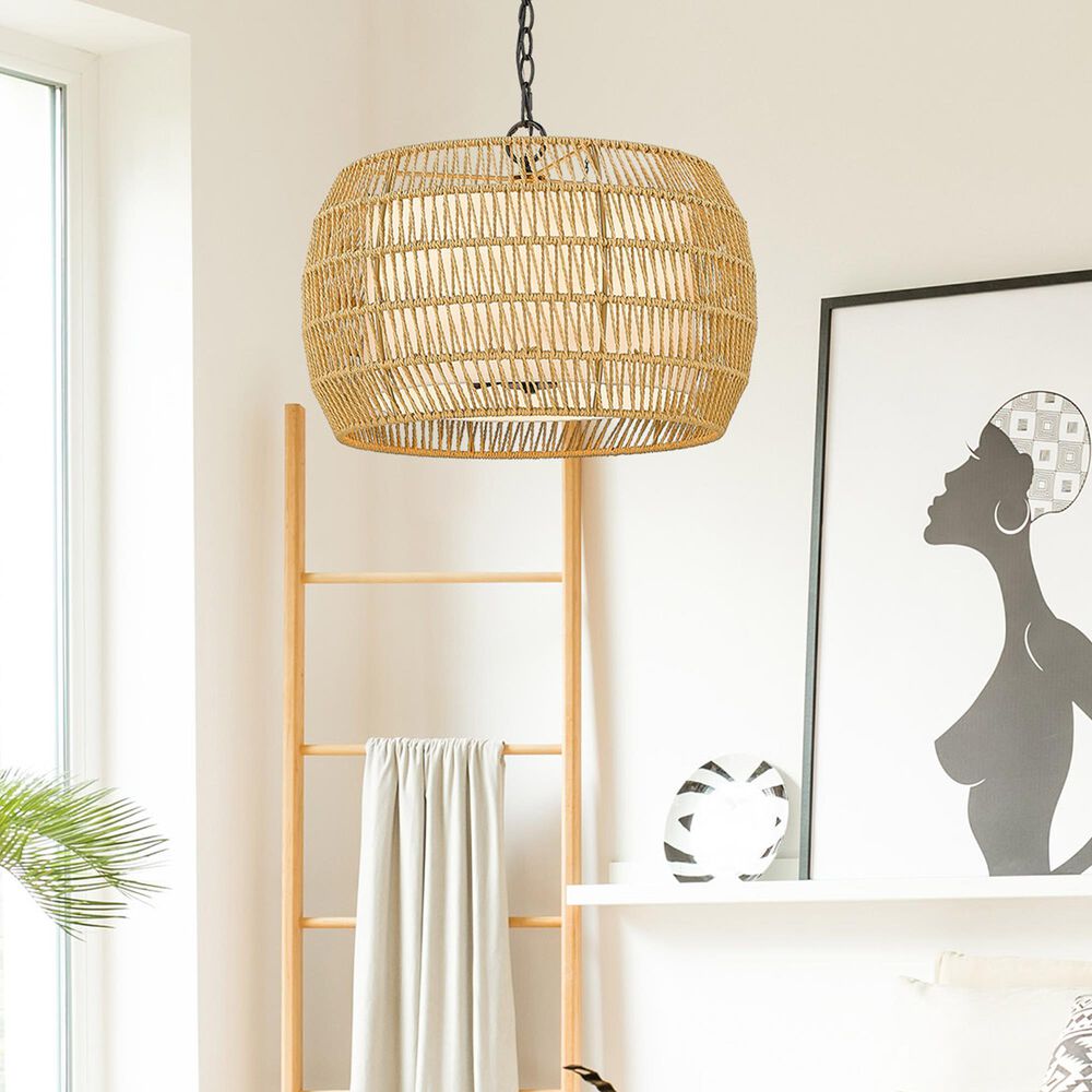 Golden Lighting Everly 4-Light Chandelier in Matte Black, , large