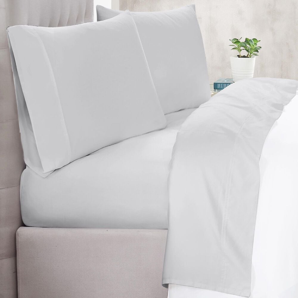 Pem America Christian Siriano New York 4-Piece Full Sheet Set in Grey, , large