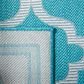 Safavieh Bermuda 5"3" x 7"6" Aqua and Grey Indoor/Outdoor Area Performance Rug, , large
