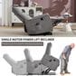Hearth and Haven Power Lift Recliner in Light Gray, , large