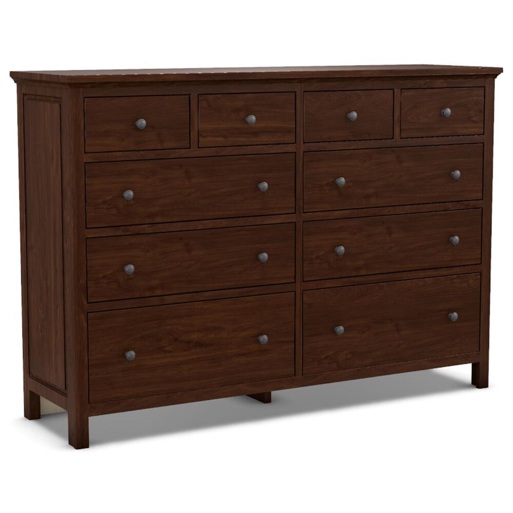 Archbold Furniture Heritage 10 Drawer Dresser Only in Brown Mahogany, , large