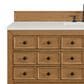 James Martin Vanities Malibu 60" Single Bathroom Vanity in Amber Birch with 3 cm Lime Delight Quartz Top and Rectangular Sink, , large