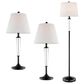Lite Source Freida Table Lamp and Floor Lamp Set in Black (Set of 3), , large