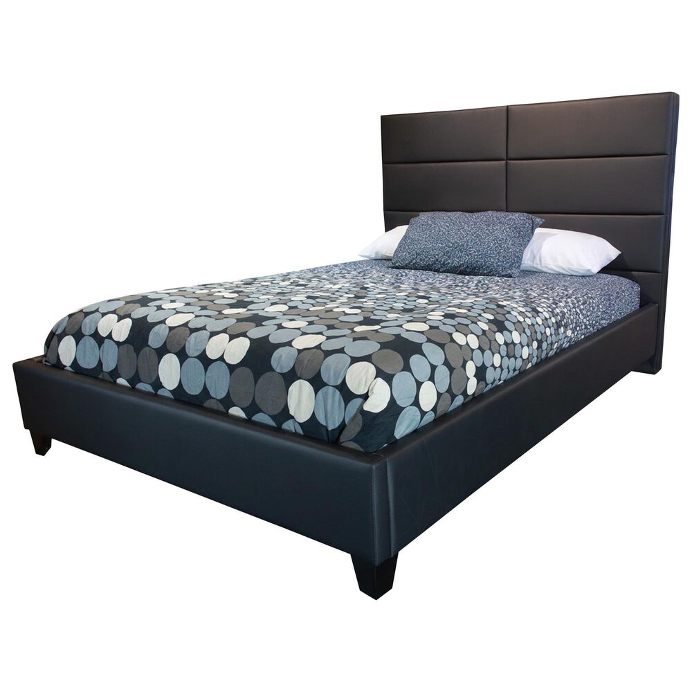 Loft District Metrica King Panel Bed and 2 Nightstands in Softwelle Lava, , large