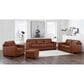Amax Leather Chatsworth Stationary Loveseat in Nutmeg, , large