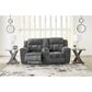 Ashley Frohn Manual Reclining Loveseat in Graphite, , large