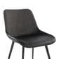 Lumisource Outlaw Side Chair with Black and Grey Cushion in Black (Set of 2), , large