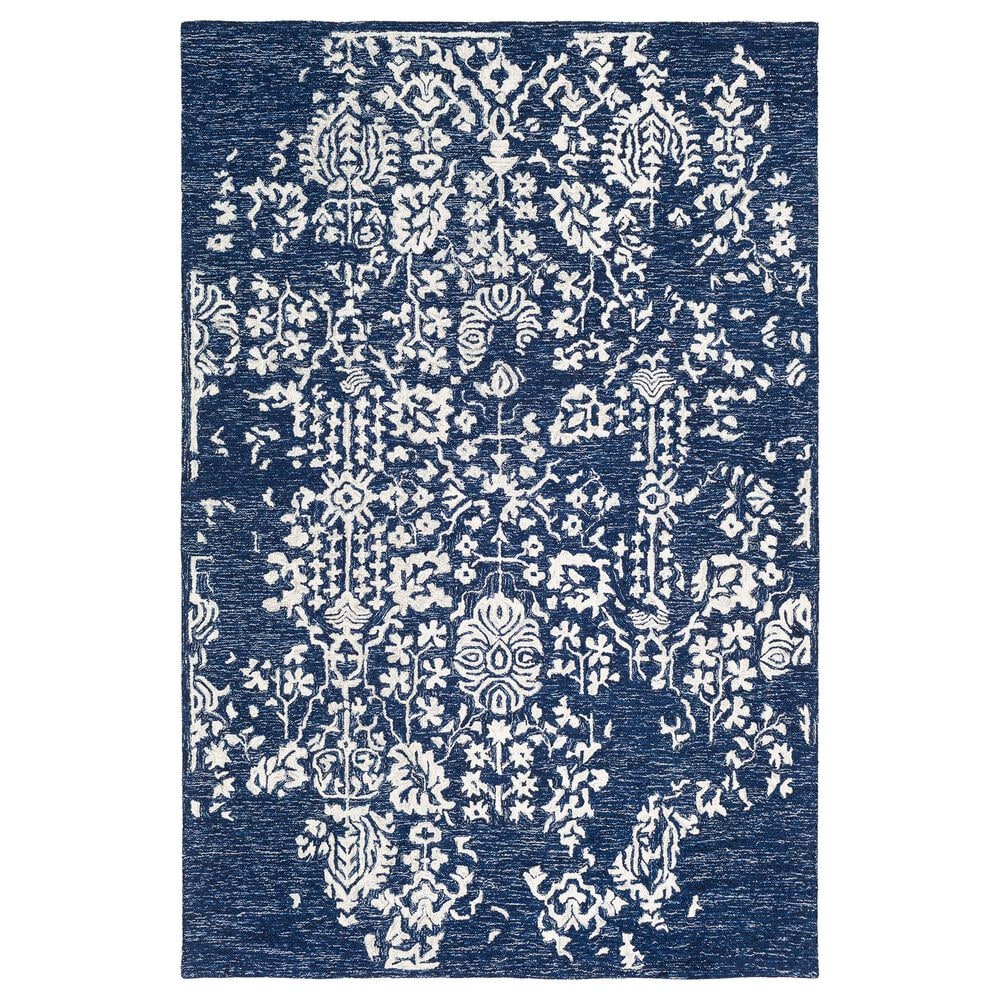 Surya Granada GND-2311 2" x 3" Dark Blue, Denim and Ivory Scatter Rug, , large