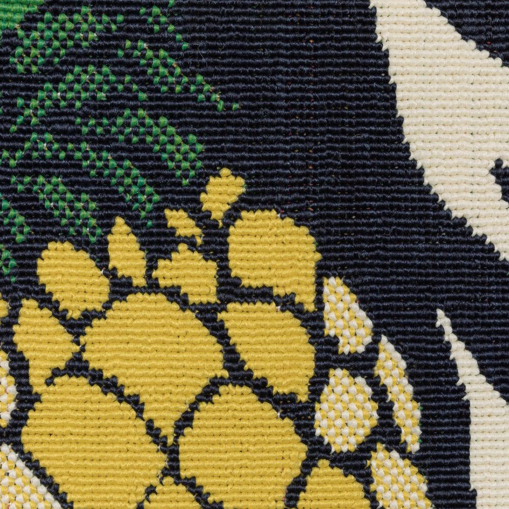 Oriental Weavers Havana HAV07 Navy and Multicolor 1'10" x 7'3" Indoor/Outdoor Runner, , large